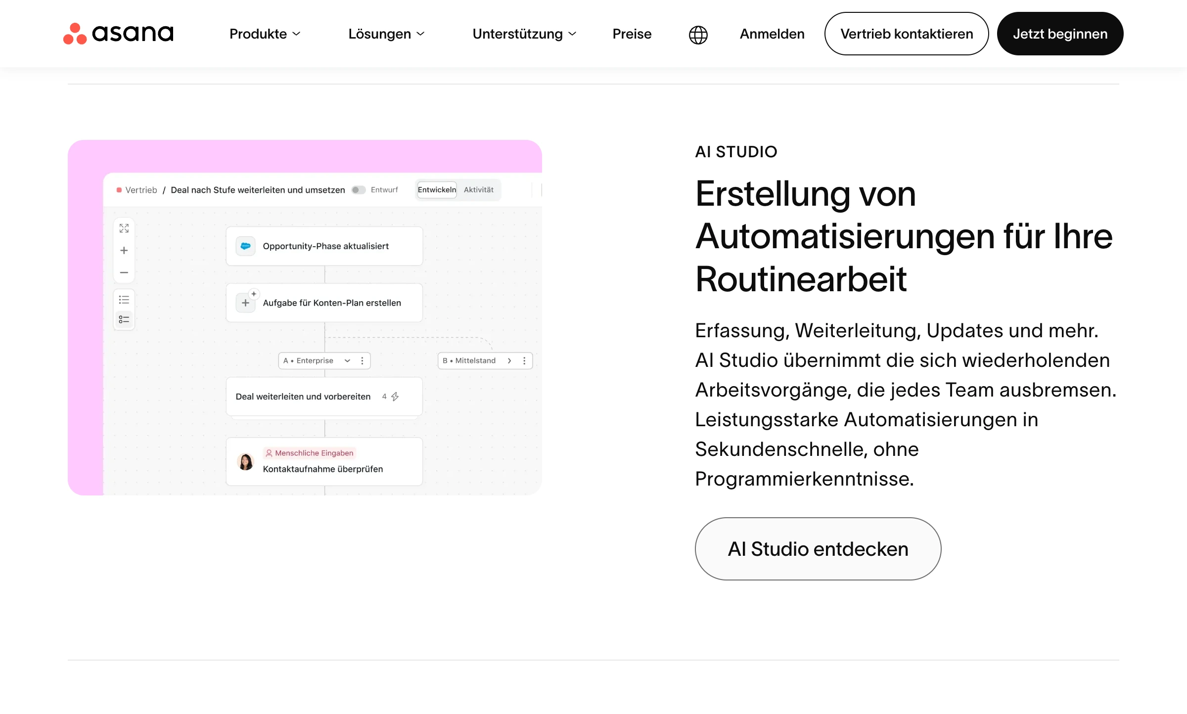 Feature-Abschnitt einer Landing Page mit nutzenorientierter Headline statt reiner Funktionsauflistung