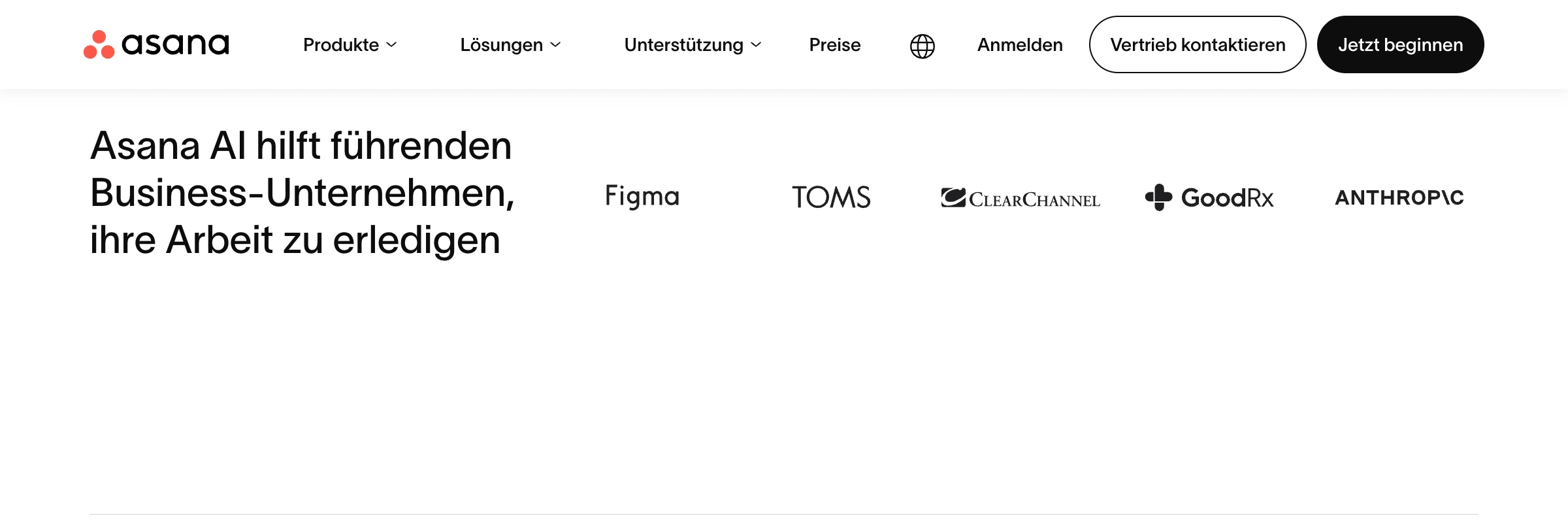 Social-Proof-Leiste einer Landing Page mit Logos bekannter Kunden als Vertrauensbeweis